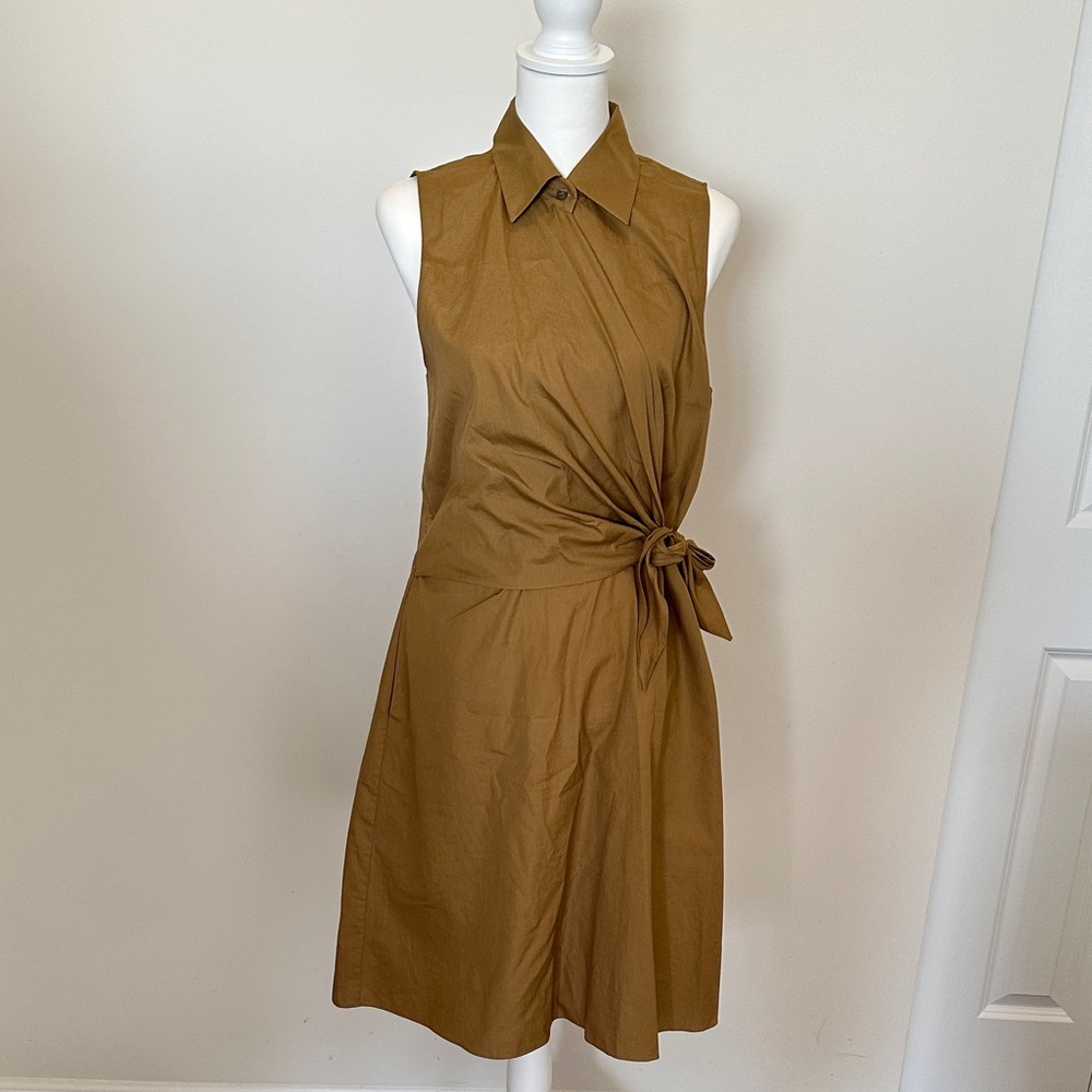 Vince Sleeveless Wrap Knot Detail Dress